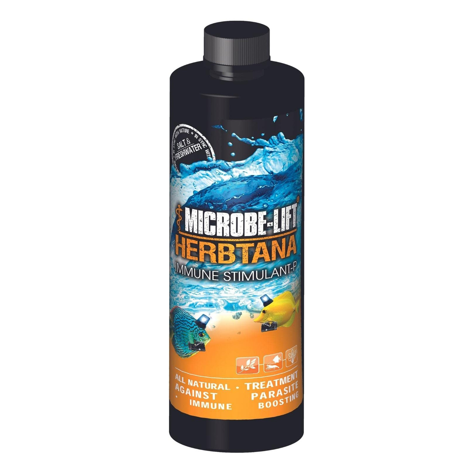 Microbe Fish Tank Microbe-Lift Herbtana Fish Medicine Immune Booster And Parasite ...