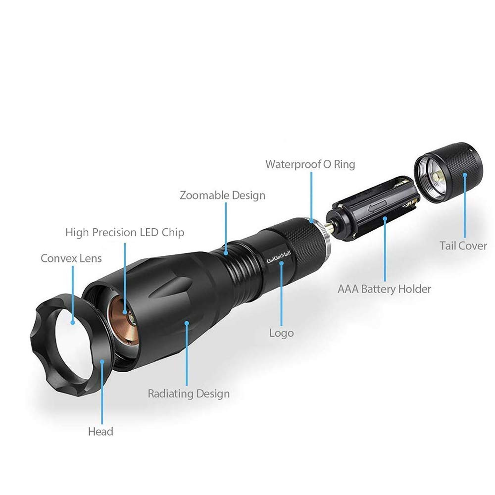 IR LED Illuminator Flashlight Zoomable 850nm Infrared Flashlight Night ...