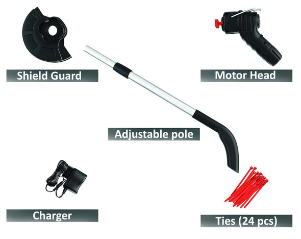 Bell+Howell Bionic Trimmer Handheld, Cordless Rechargeable Garden Grass and Weed String Cutter with Detachable Head for Portable use As Seen On TV