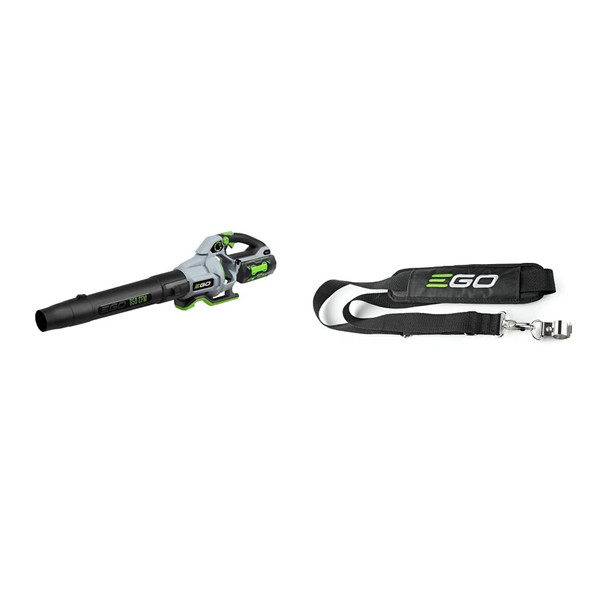 EGO Power+ LB6504 650 CFM Variable-Speed 56-Volt Lithium-ion Cordless Leaf Blower 5.0Ah Battery and Charger Included & AP1500 Shoulder Strap for EGO 56V String Trimmer/Leaf Blower/Multi Head System EGO Power+ LB6504 650 CFM Variable-Speed 56-Volt Lithium-ion Cordless Leaf Blower 5.0Ah Battery and Charger Included & AP1500 Shoulder Strap for EGO 56V String Trimmer/Leaf Blower/Multi Head System