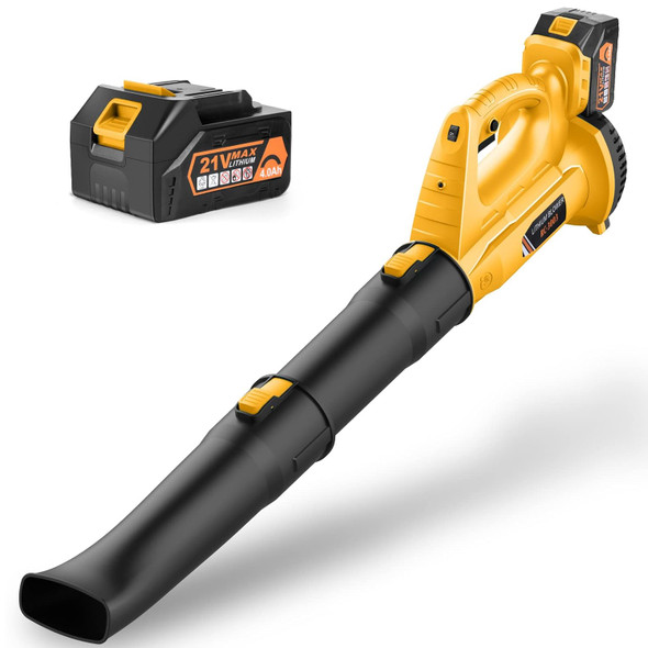 EKACO Leaf Blower - 320 CFM 150 21V MPH Leaf Blower Cordless with 4.0Ah Battery and Charger, Electric Leaf Blower with 6-Speed Control 2 Section Tubes for Lawn Care, Yard, Snow Debris, and Dust EKACO Leaf Blower - 320 CFM 150 21V MPH Leaf Blower Cordless with 4.0Ah Battery and Charger, Electric Leaf Blower with 6-Speed Control 2 Section Tubes for Lawn Care, Yard, Snow Debris, and Dust