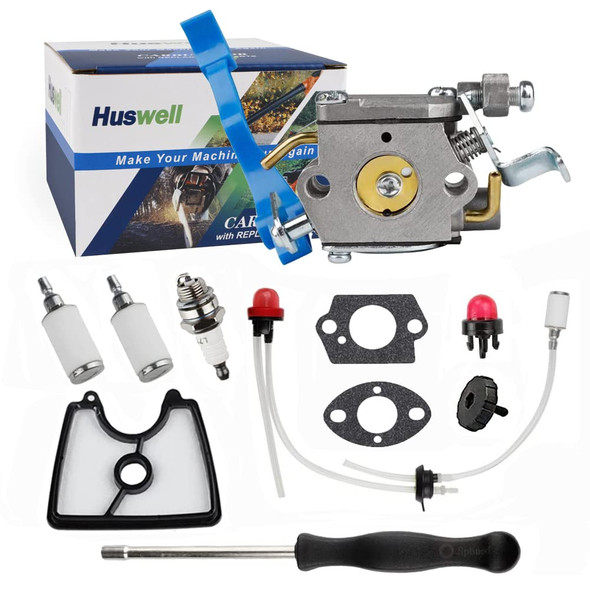 HUSWELL 125B Carburetor Air Filter Parts kit for Husqvarna 590460102 125B 125BX 125BVX Leaf Blower Zama C1Q-W37 545081811 581798001 Engine Carb HUSWELL 125B Carburetor Air Filter Parts kit for Husqvarna 590460102 125B 125BX 125BVX Leaf Blower Zama C1Q-W37 545081811 581798001 Engine Carb