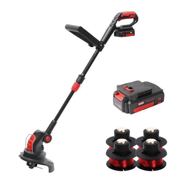 MZK String Trimmer, 20V Cordless Electric 12 Inch Weed Eater, Battery Powered Lightweight Weed Grass Trimmer/Edger, 8000 RPM 12-in 5.1lb with 2.0Ah Battery and Charger MZK String Trimmer, 20V Cordless Electric 12 Inch Weed Eater, Battery Powered Lightweight Weed Grass Trimmer/Edger, 8000 RPM 12-in 5.1lb with 2.0Ah Battery and Charger