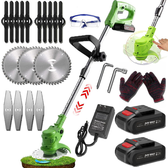 Weed Wacker Cordless Grass Trimmer Weed Eater Electric Brush Cutter Quick Charger Cordless Lightweight Electric Edger Lawn Tool for Lawn Garden Pruning and Trimming Weed Wacker Cordless Grass Trimmer Weed Eater Electric Brush Cutter Quick Charger Cordless Lightweight Electric Edger Lawn Tool for Lawn Garden Pruning and Trimming