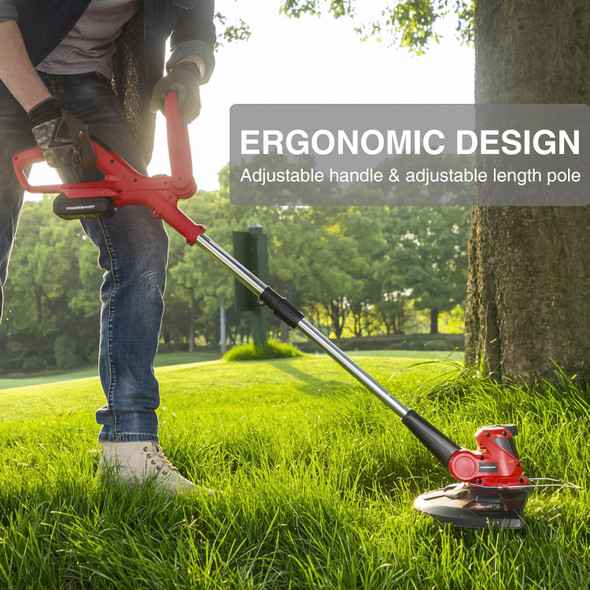 PowerSmart Cordless String Trimmer & Edger PS76110AV2-10 Inch Weed Eater, 20V 2.0Ah Battery and Fast Charger, 2 Trimmer Spools PowerSmart Cordless String Trimmer & Edger PS76110AV2-10 Inch Weed Eater, 20V 2.0Ah Battery and Fast Charger, 2 Trimmer Spools