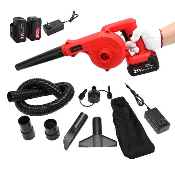 Cordless Mini Blower, 2-in-1 Small Blower with 2 Lithium Battery,Portable Blower for Inflating,Blowing Leaf,Clearing Dust & Small Trash,Car by SHINTYOOL Cordless Mini Blower, 2-in-1 Small Blower with 2 Lithium Battery,Portable Blower for Inflating,Blowing Leaf,Clearing Dust & Small Trash,Car by SHINTYOOL