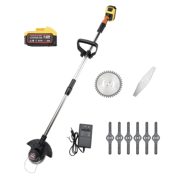 ESWEEY 21V Electric Brush Cutter, Cordless String Trimmer, Brush Mower Cordless with Charger Blade and Battery, No String Weed Wacker, Adjustable Length String Trimmer ESWEEY 21V Electric Brush Cutter, Cordless String Trimmer, Brush Mower Cordless with Charger Blade and Battery, No String Weed Wacker, Adjustable Length String Trimmer