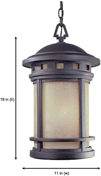 Designers Fountain 2394-Am-Orb Sedona 11" Hanging Lantern, 19In H