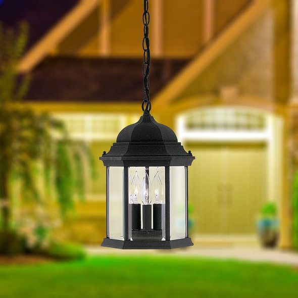 Designers Fountain 2984-Bk Devonshire Hanging Lanterns, Black