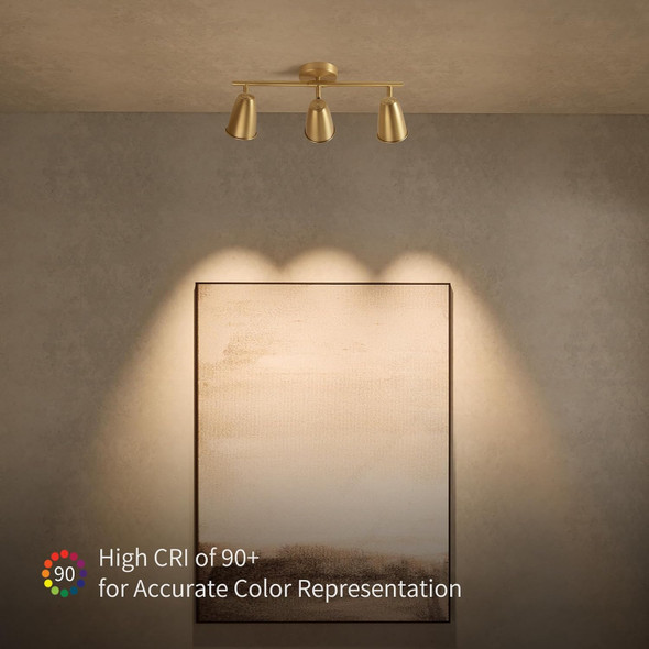 Asilan 21W Gold Led 3-Light Track Lighting, With Rotating Heads 3000K Modern Interior Spotlight For Kitchen Art And Living Room Asilan 21W Gold Led 3-Light Track Lighting, With Rotating Heads 3000K Modern Interior Spotlight For Kitchen Art And Living Room