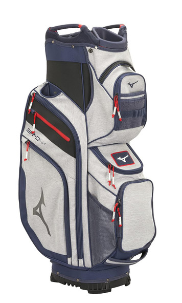 Mizuno BR-D4C Golf Cart Bag | 14 Way Top Cuff | Full Length Dividers | Single Shoulder Strap | Extra Large Insulated Cooler | Rainhood