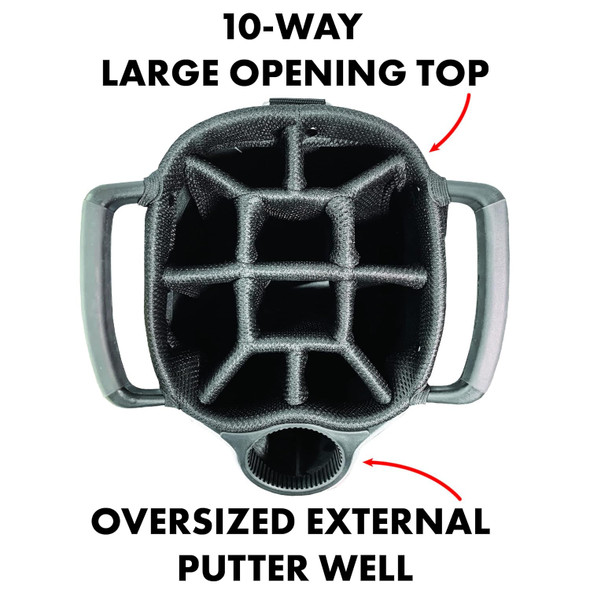 Team Golf MLB Albatross Cart Golf Bag, Lightweight, 10-Way Club Divider, Insulated Cooler Pocket, Velcro Glove and Umbrella Holder & Lift Assist Handles