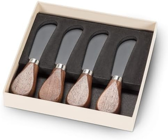 Abbott Collection Wood Handled Pate Spreaders. Set Of 4 - Walnut/Stainless Steel (5" L) Abbott Collection Wood Handled Pate Spreaders. Set Of 4 - Walnut/Stainless Steel (5" L)