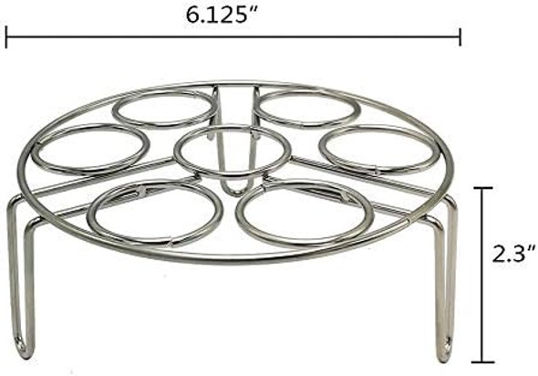 Egg Steamer Rack Alamic Egg Rack Steamer Trivet Basket Stand For Instant Pot 3 Quart Accessories And Pressure Cooker 3 Qt Accessories Stainless Steel - 1 Pack