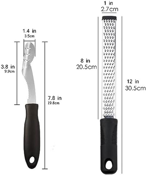 Jalapeno Pepper Corer Lemon Zester Cheese Gratercore Deseeder For Jalapenos Chilis Banana Bell Peppers Zucchini Cucumber (1 Jalapeno Pepper Corer＋1 Lemon Citrus Zester Cheese Grater)