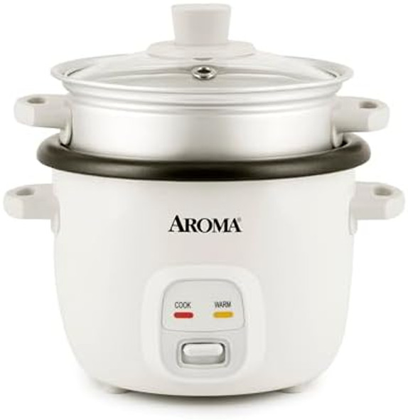 Aroma® Rice Cooker 2-Cup (Uncooked) / 4-Cup (Cooked) Steamer Grain Cooker Soup Maker Oatmeal Cooker Auto Keep Warm 1 Qt White Arc-302-1Ng Aroma® Rice Cooker 2-Cup (Uncooked) / 4-Cup (Cooked) Steamer Grain Cooker Soup Maker Oatmeal Cooker Auto Keep Warm 1 Qt White Arc-302-1Ng