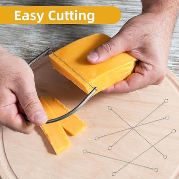 10 Packs Cheese Slicer Wire5.7 Inch Cheese Slicer Wire For Block Cheesestainless Steel Cheese Cutter Wire Replacement & Cheese Cutter Wire Replacementcheese Wire Replacement Set(Silver)