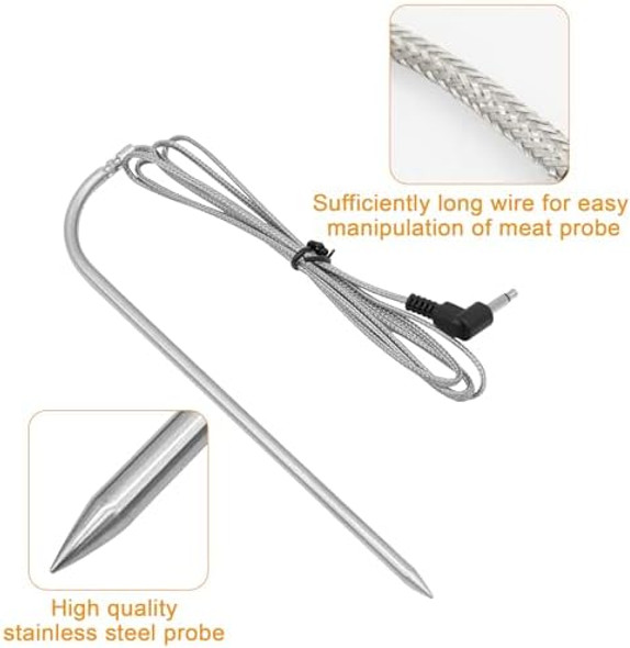 Bbq Plus Meat Thermometer Probe For Ninja Woodfire Og951 Og850 Woodfire Pro Connect Xl Outdoor Grilltemperature Probe Replacement For Ninja Og900/Og850 Series Indoor Grill 2Pcs Bbq Plus Meat Thermometer Probe For Ninja Woodfire Og951 Og850 Woodfire Pro Connect Xl Outdoor Grilltemperature Probe Replacement For Ninja Og900/Og850 Series Indoor Grill 2Pcs