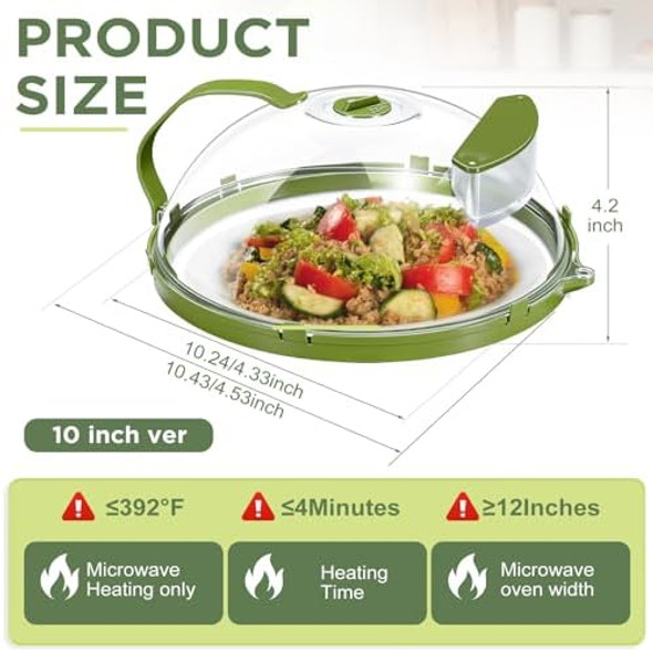 2 Pack 2-In-1 10 Inch Microwave Splatter Covers For Food With Water Steamer Clear Microwave Covers With Handle And Water Storage Box For Heating Food Kitchen Gadgets And Accessories 2 Pack 2-In-1 10 Inch Microwave Splatter Covers For Food With Water Steamer Clear Microwave Covers With Handle And Water Storage Box For Heating Food Kitchen Gadgets And Accessories