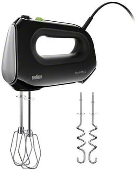 Braun Multimix 2 Hand Mixer Black - Beaters Dough Hooks Accessory Bag Braun Multimix 2 Hand Mixer Black - Beaters Dough Hooks Accessory Bag