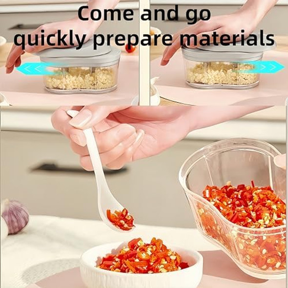 Manual Press Chopper Garlic Mincer Chili Peppers Vegetable Chopper Easy-Press One-Press Onion Mincer Portable Food Processor For Garlic Onion Peppers Vegetable Household Kitchen Manual Press Chopper Garlic Mincer Chili Peppers Vegetable Chopper Easy-Press One-Press Onion Mincer Portable Food Processor For Garlic Onion Peppers Vegetable Household Kitchen