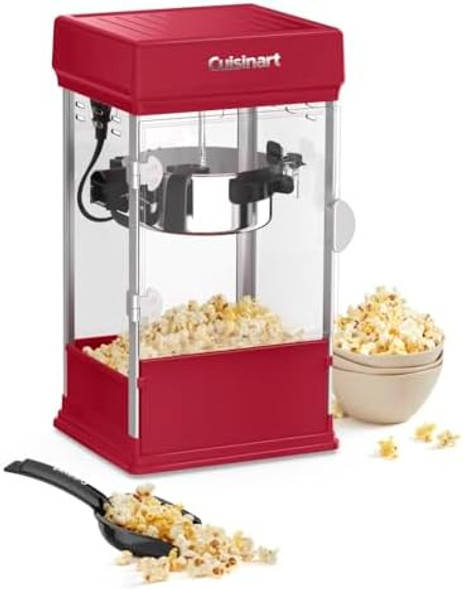 Cuisinart Theatre Style 16 Cups Capacity No Heat Time Easy Serving And Fast Cleanup Popcorn Maker With Popcorn Scoop Kernel Measuring Cup And Oil Measuring Spoon (Red) Cuisinart Theatre Style 16 Cups Capacity No Heat Time Easy Serving And Fast Cleanup Popcorn Maker With Popcorn Scoop Kernel Measuring Cup And Oil Measuring Spoon (Red)