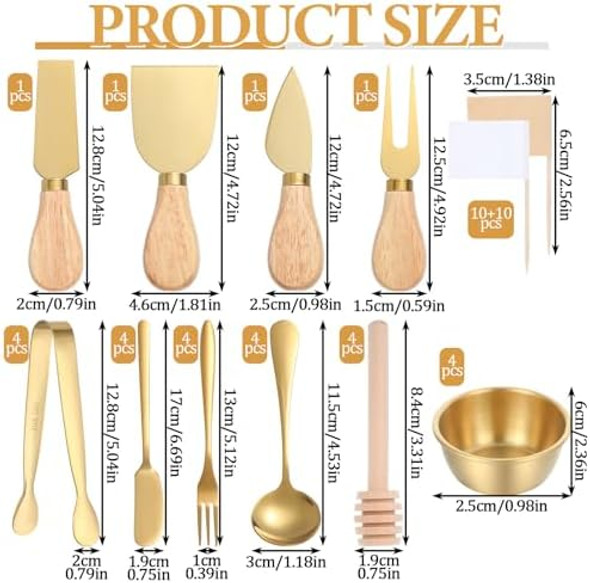 48 Pcs Charcuterie Boards Accessories Gold Cheese Butter Spreader Knives Set Chauratri Board Accessories Stainless Steel Mini Serving Tongs Spoons Forks Dipping Bowls Toothpick Flags For Pastry Making 48 Pcs Charcuterie Boards Accessories Gold Cheese Butter Spreader Knives Set Chauratri Board Accessories Stainless Steel Mini Serving Tongs Spoons Forks Dipping Bowls Toothpick Flags For Pastry Making