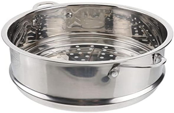 Doitool Steaming Pot Insert Stackable Stainless Steel Steamer Basket For Cooking 8.66 Inches Metal Steamer Insert Food Steamer Basket For Tamale Vegetables Dumplings
