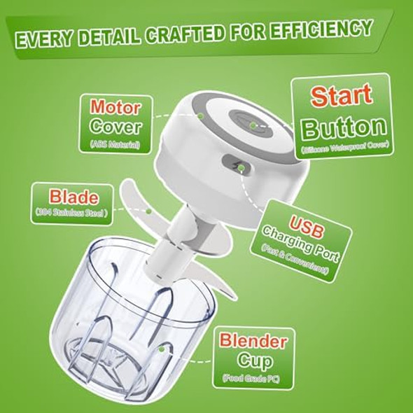 Electric Garlic Chopper Portable Food Processor Mini Vegetable Chopper Onion Mincer Cordless Meat Grinder For Vegetable Pepper Portable Usb Chopper Cordless Food Processor For Chili Fruit Meat Electric Garlic Chopper Portable Food Processor Mini Vegetable Chopper Onion Mincer Cordless Meat Grinder For Vegetable Pepper Portable Usb Chopper Cordless Food Processor For Chili Fruit Meat