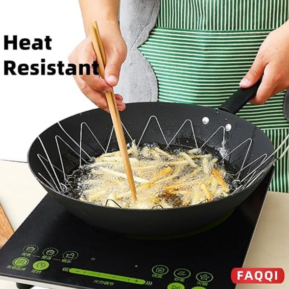 Foldable Stainless Steel Steam Fry Cooking Mesh Strainer – Versatile Kitchen Tool For Frying Steaming And Straining 23X12X16Cm