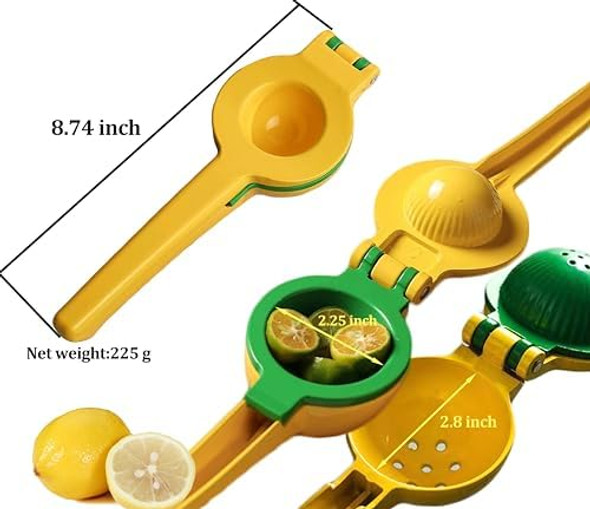 Kitchen Lemon Squeezer- Metal Squeezer-Citrus Juicer- Manual Press Extracting Squeezer For Lemon (Yellow)