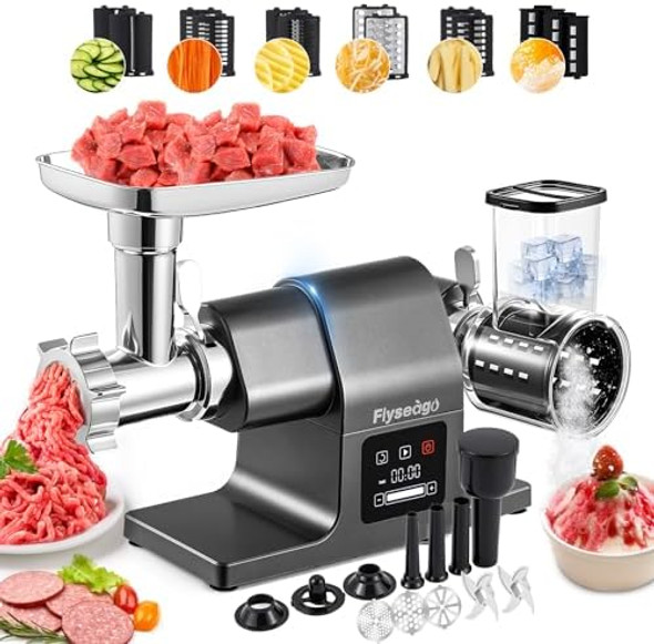 Multifunctional Meat Grinder Electric 3200W Digital Touch Control Commercial Heavy Duty Meat Grinder Veggie Slicer Ice Cutter Sausage Stuffers And Kubbe Kit For Household Use & Commercial Multifunctional Meat Grinder Electric 3200W Digital Touch Control Commercial Heavy Duty Meat Grinder Veggie Slicer Ice Cutter Sausage Stuffers And Kubbe Kit For Household Use & Commercial