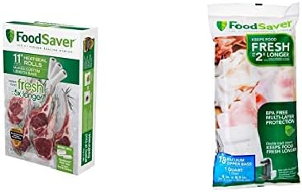 Foodsaver Vacuum Sealer Bags Rolls And Quart Bags For Custom Fit Airtight Food Storage Foodsaver Vacuum Sealer Bags Rolls And Quart Bags For Custom Fit Airtight Food Storage