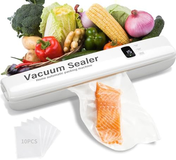 Food Vacuum Sealer 20 Vacuum Sealer Bags Automatic Food Vacuum Sealer Digital Display And Independent Sealing Function Food Vacuum Sealer 20 Vacuum Sealer Bags Automatic Food Vacuum Sealer Digital Display And Independent Sealing Function