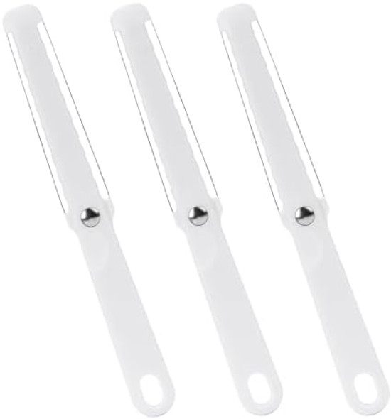 3 Pieces Cheese Butter Slicer Original Wire Cutter Tool Stainless Steel Wire Plastic Handle For Kitchen Cutting Polished Cheese Slicer Board Block Cheese And Butter Slicer Tool