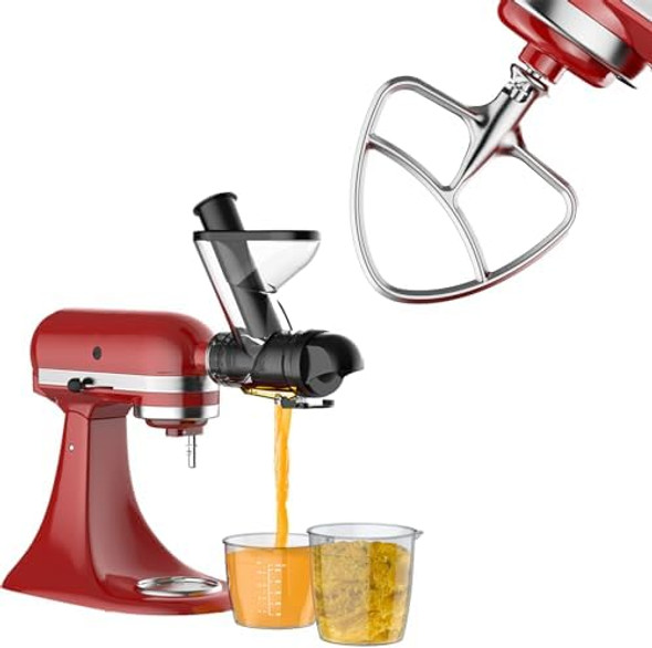 Gvode Masticating Juicer Attachment & Stainless Steel Beater For Kitchenaid Mixer Gvode Masticating Juicer Attachment & Stainless Steel Beater For Kitchenaid Mixer
