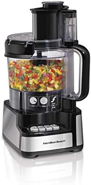 Hamilton Beach 12-Cup Stack & Snap Food Processor & Vegetable Chopper Black (70725A) & 6-Speed Electric Hand Mixer Beaters And Whisk With Snap-On Storage Case White Hamilton Beach 12-Cup Stack & Snap Food Processor & Vegetable Chopper Black (70725A) & 6-Speed Electric Hand Mixer Beaters And Whisk With Snap-On Storage Case White
