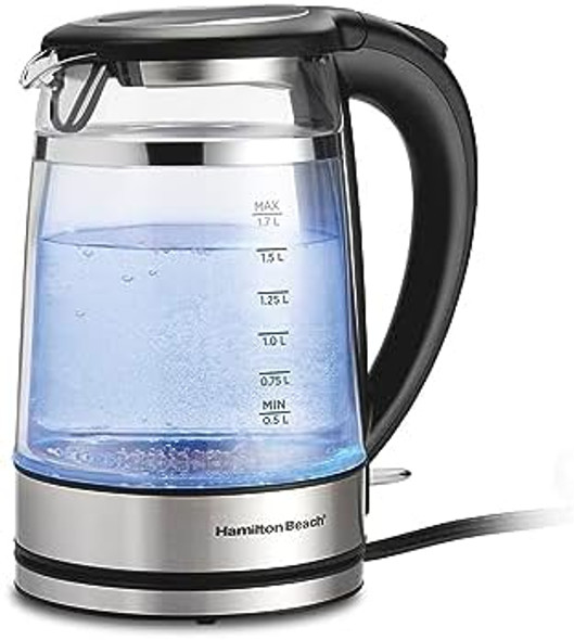 Hamilton Beach 1.7L Electric Tea Kettle Water Boiler & Heater Built-In Mesh Filter & Juicer Machine Big Mouth Large 3” Feed Chute Hamilton Beach 1.7L Electric Tea Kettle Water Boiler & Heater Built-In Mesh Filter & Juicer Machine Big Mouth Large 3” Feed Chute