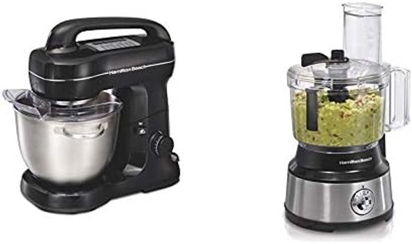 Hamilton Beach Stand Mixer & Food Processor Bundle Mix Chop & Puree With Ease