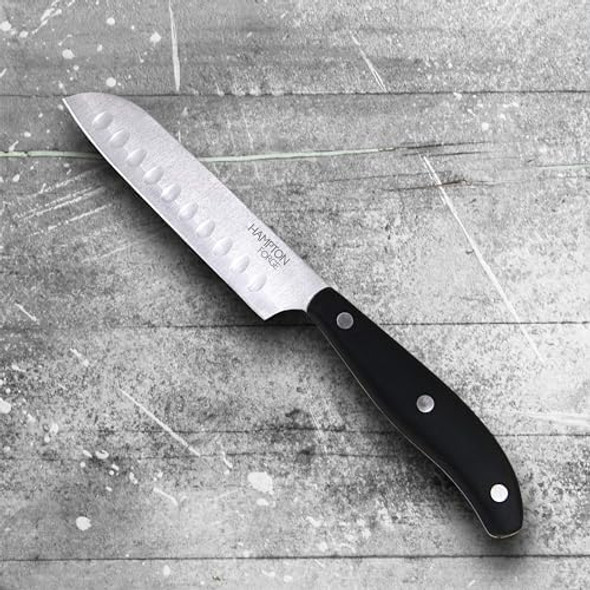 Hampton Forge – Magna – 5" Santoku Knife – Black Hampton Forge – Magna – 5" Santoku Knife – Black