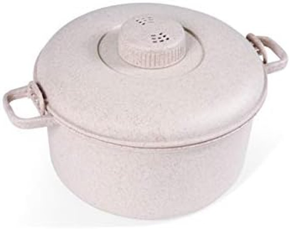 Handy Gourmet Eco Friendly Microwave Pressure Cooker - Easy Microwave Cooking - Easy & Fast Microwave Cookware For Rice Chicken Pasta And More - Non-Toxic & Bio-Degradable Material (Beige) Handy Gourmet Eco Friendly Microwave Pressure Cooker - Easy Microwave Cooking - Easy & Fast Microwave Cookware For Rice Chicken Pasta And More - Non-Toxic & Bio-Degradable Material (Beige)