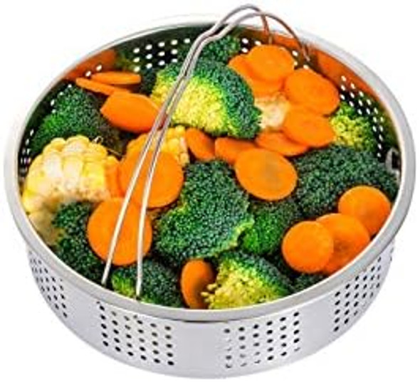 Stainless Steel Steamer Basket With Egg Steam Rack Trivet Compatible With Instant Pot 56 Qt Electric Pressure Cooker Stainless Steel Steamer Basket With Egg Steam Rack Trivet Compatible With Instant Pot 56 Qt Electric Pressure Cooker