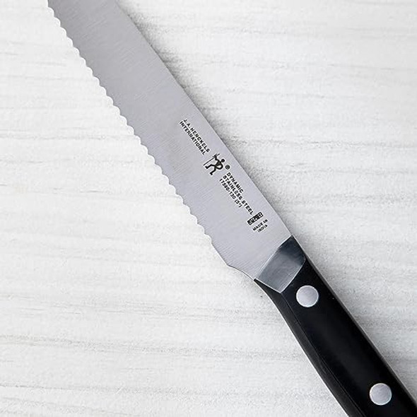 Henckels Dynamic Razor-Sharp 6-Inch Utility Knife Tomato Knife German Engineered Informed By 100+ Years Of Mastery Black/Stainless Steel