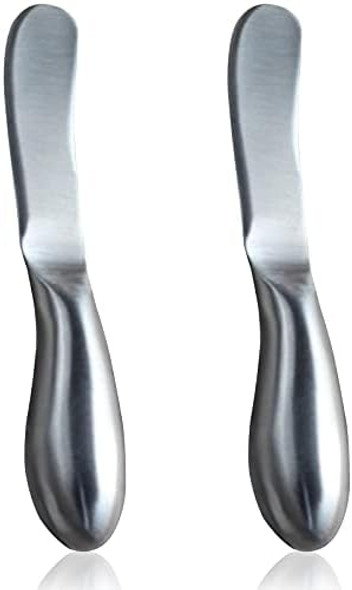 Hetenoyo 2Packs Butter Cheese Spreader Knife Stainless Steel Butter Spreader With Round Edge For Spreading Jam Pastry And Cold Butter Multipurpose Kitchen Gadget Hetenoyo 2Packs Butter Cheese Spreader Knife Stainless Steel Butter Spreader With Round Edge For Spreading Jam Pastry And Cold Butter Multipurpose Kitchen Gadget