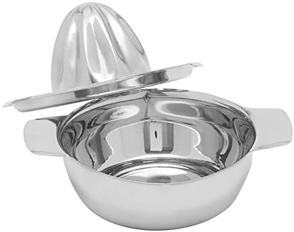 Home Basics Stainless Steel Manual Citrus Juicer With Strainer 2 Pour Spouts & 8 Oz Bowl Chrome Home Basics Stainless Steel Manual Citrus Juicer With Strainer 2 Pour Spouts & 8 Oz Bowl Chrome