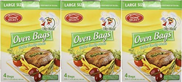 Set Of 24 Big Chef Large Size Oven Bags For Meats Fish And Vegetables - Up To 8 Pounds Makes Food Juicer And Tastier Measures 16Inx17.5In Set Of 24 Big Chef Large Size Oven Bags For Meats Fish And Vegetables - Up To 8 Pounds Makes Food Juicer And Tastier Measures 16Inx17.5In