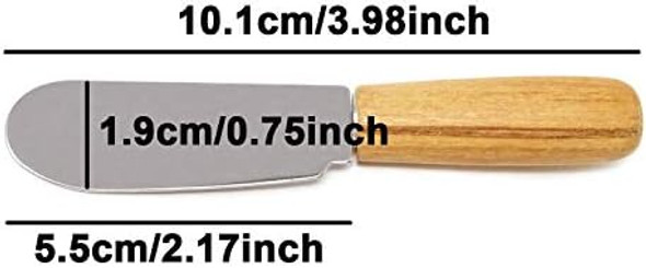 Honbay 6Pcs Stainless Steel Butter Spreader With Wood Handle Honbay 6Pcs Stainless Steel Butter Spreader With Wood Handle