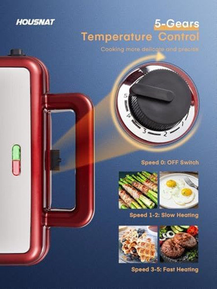Juicer Machine 400W & Sandwich Maker 1200W 3 In 1 Waffle Maker With Removable Plates Red