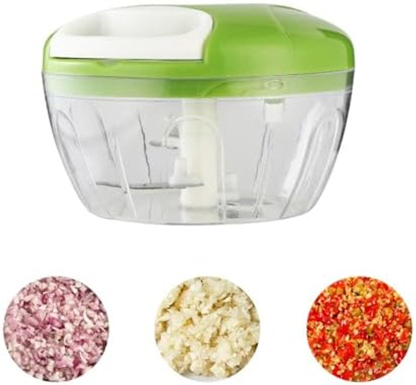 500Ml Manual Vegetable Chopper Multi-Functional Pull String Garlic Dicer Food Chopper With Container Veggie Cutter For Salad Garlic Nut Onion Chilli 500Ml Manual Vegetable Chopper Multi-Functional Pull String Garlic Dicer Food Chopper With Container Veggie Cutter For Salad Garlic Nut Onion Chilli