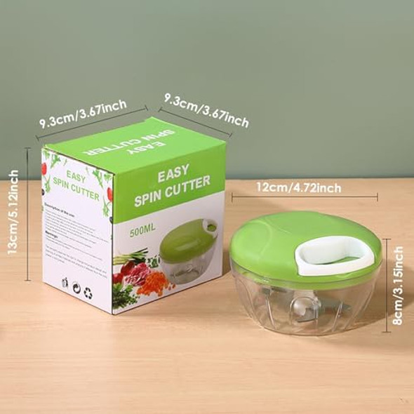 500Ml Manual Vegetable Chopper Multi-Functional Pull String Garlic Dicer Food Chopper With Container Veggie Cutter For Salad Garlic Nut Onion Chilli